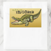 nile crocodile rectangular sticker | Zazzle