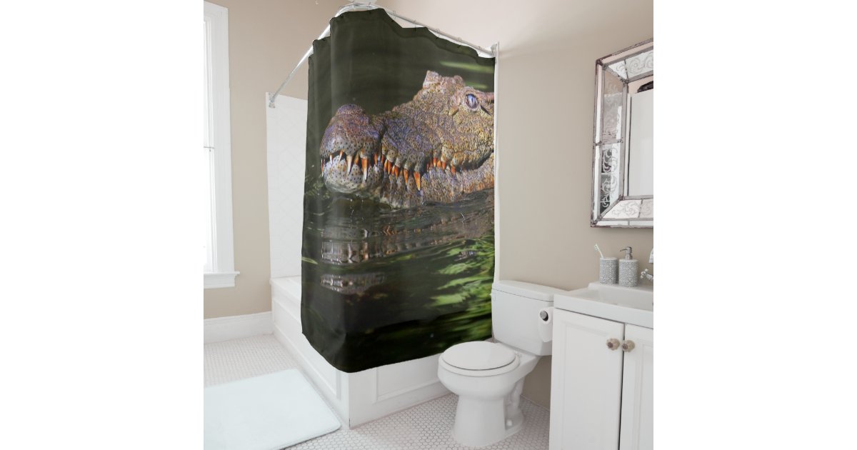 Alligator Shower Curtain, Zazzle