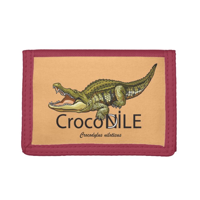 Nile crocodile. Wild Africa Trifold Wallet (Front)