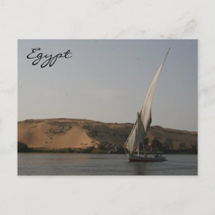 nile river felucca postcard