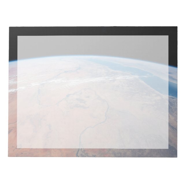 Nile River Winding Northward Next To The Red Sea Notepad (Front)