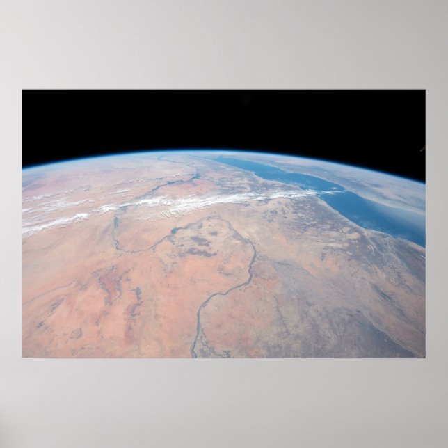 Nile River Winding Northward Next To The Red Sea Poster (Front)