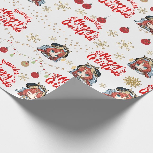Nilou Christmas Themed Gift Wrapper Wrapping Paper (Corner)