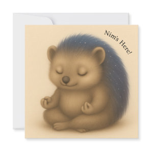 Nim Meditates Customizable Comfort Series Card