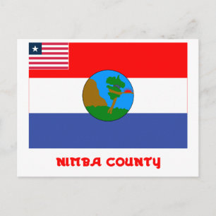 Nimba County Flag with Name Postcard