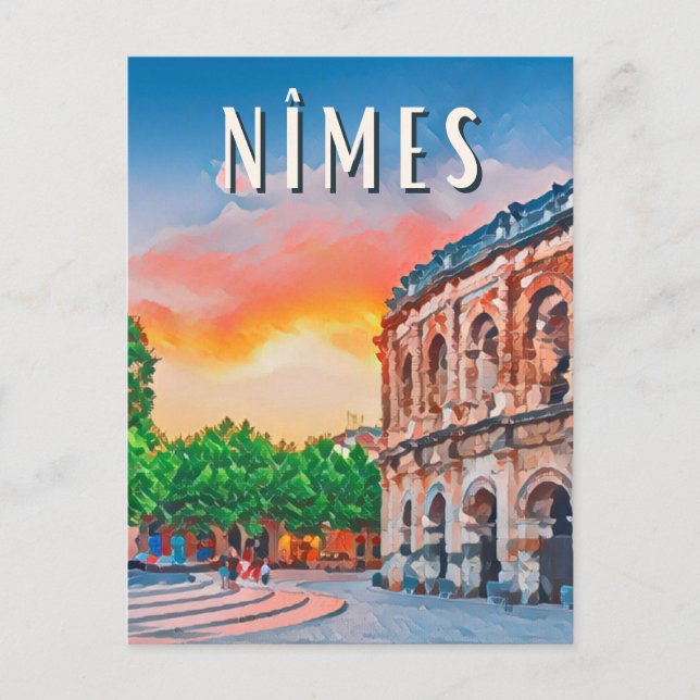 Nîmes Photo Vintage Postcard (Front)