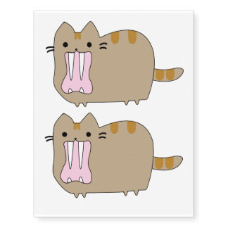 Nimravid Saber Tooth Prehistoric False Cat Temporary Tattoos