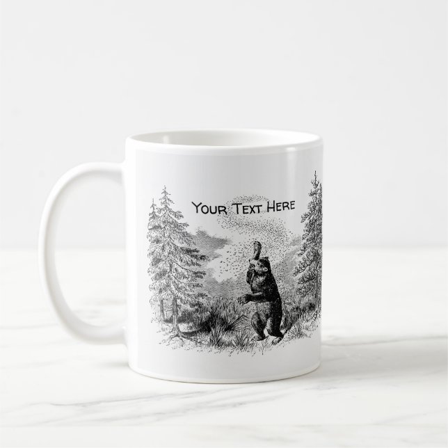Nimrod - Bear and Bees Coffee Mug (Left)