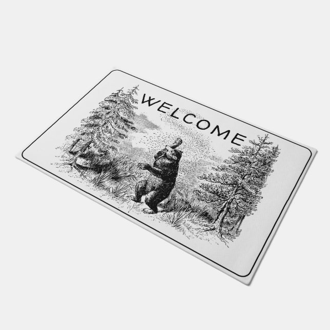 Nimrod - Bear and Bees Doormat (Angled)