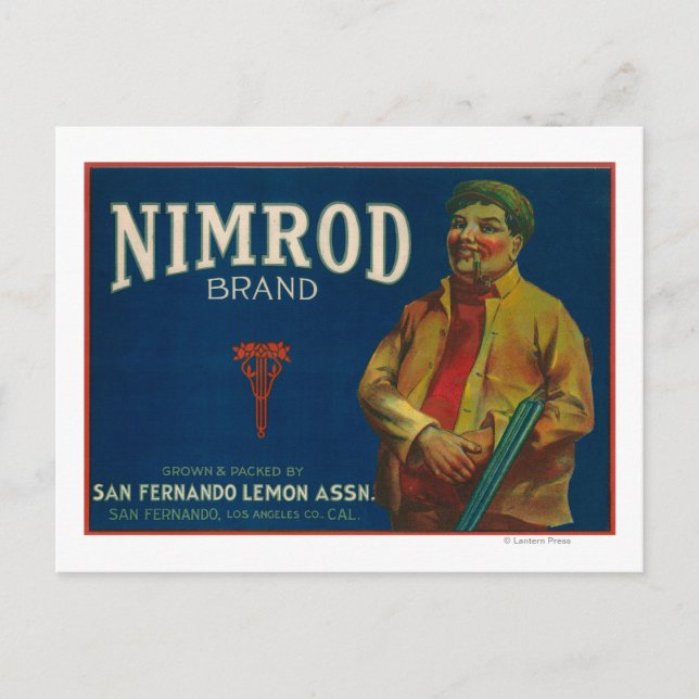 Nimrod Lemon LabelSan Fernando, CA Postcard (Front)