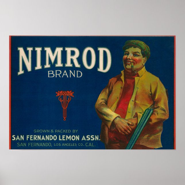 Nimrod Lemon LabelSan Fernando, CA Poster (Front)