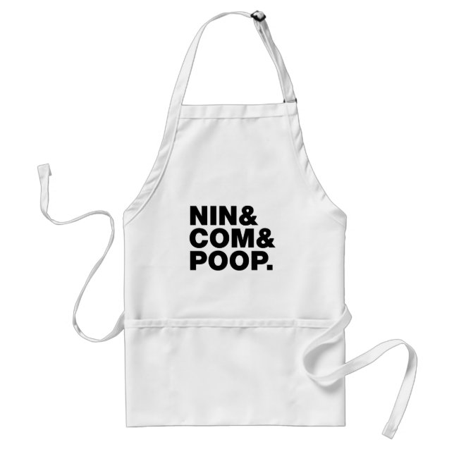 NIN & COM & POOP. ADULT APRON (Front)