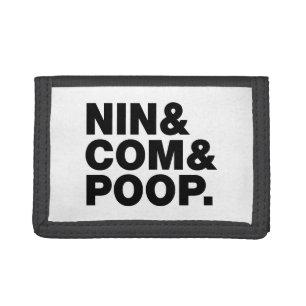 NIN & COM & POOP. TRI-FOLD WALLET