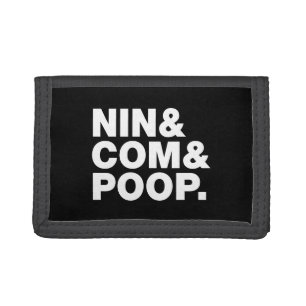 NIN & COM & POOP. TRI-FOLD WALLET