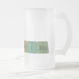 Nina as Nitrogen Iodine Sodium Frosted Glass Beer Mug