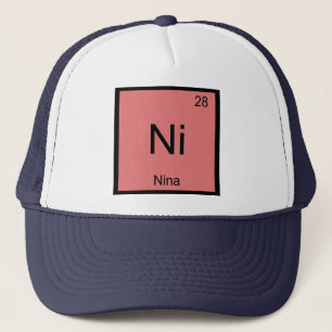 Nina Name Chemistry Element Periodic Table Trucker Hat