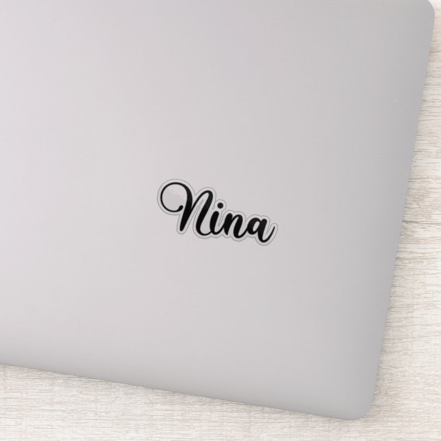 Nina Name - Handwritten Calligraphy Sticker (Detail)
