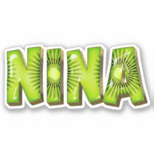 Nina Name Kiwi Design Decal Sticker