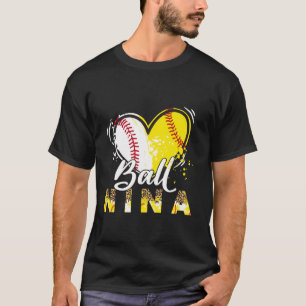 Nina of Both Baseball Softball Sport Matching Fami T-Shirt