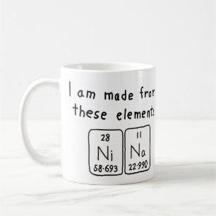 Nina periodic table name mug