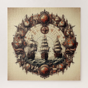 Nina - Pinta - Santa Maria - Christopher Columbus Jigsaw Puzzle