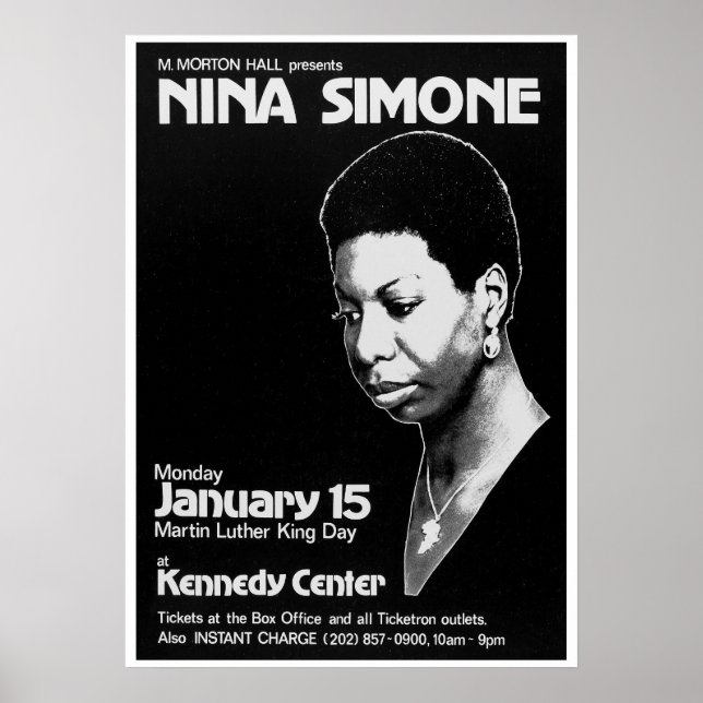 Nina Simone Jazz Live Concert Poster (Front)