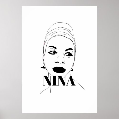 Nina Simone Minimalist Poster