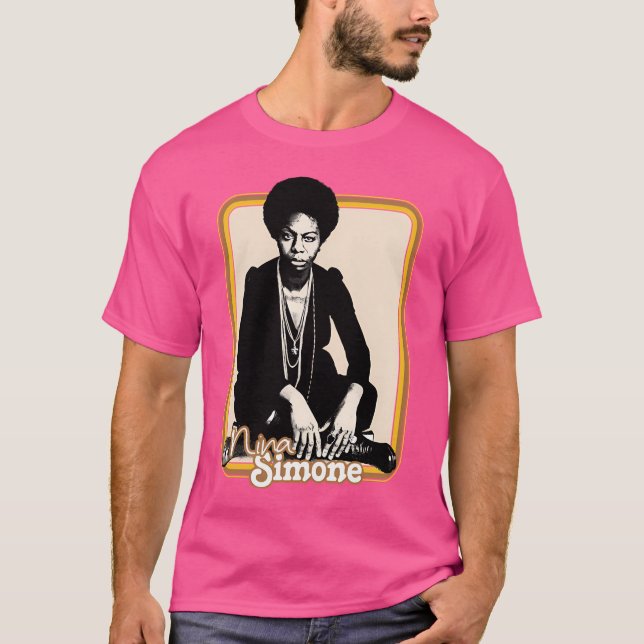 Nina Simone  Original Retro Fan Art T-Shirt (Front)