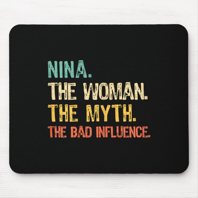 Nina The Woman The Myth The D Influence Funny Retr Mouse Pad (Front)