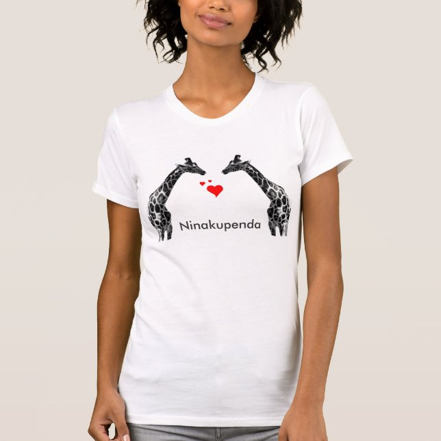 Ninakupenda giraffe shirt (Front)