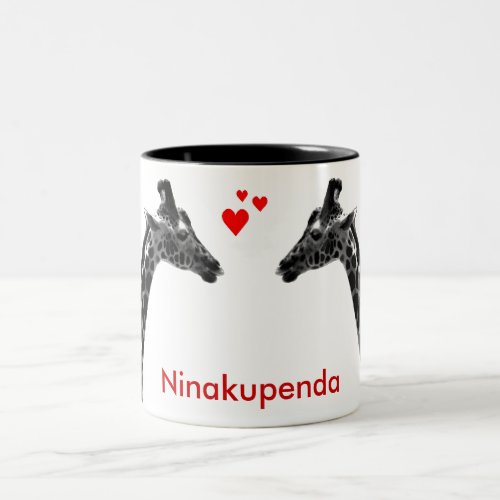 Ninakupenda I love you giraffe mug