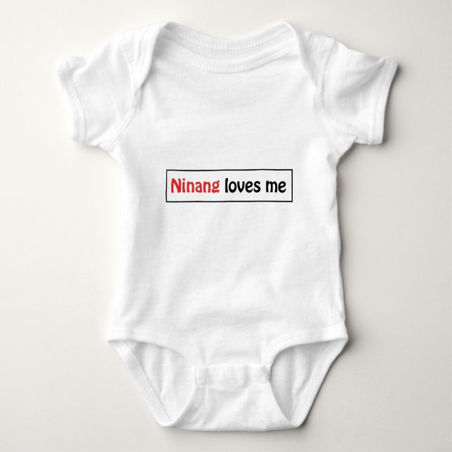 Ninang loves me baby bodysuit (Front)