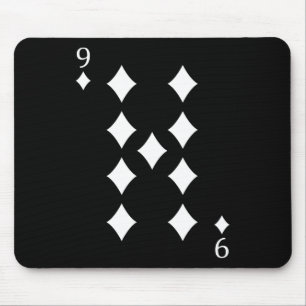Nine (9) Of Diamonds Poker Card Playing Card Mouse Pad