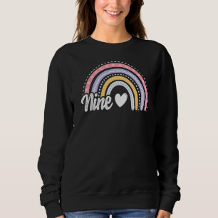 Nine 9 Years Old Ninth 9th Birthday Girl Cute Rain Sweatshirt
