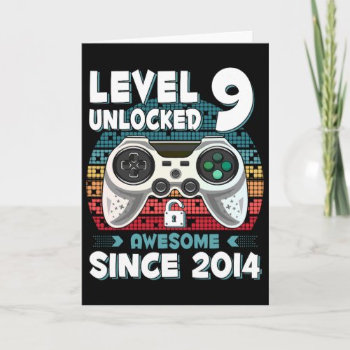 Nine 9yr Bday Son Boy Funny Gamer 9th 9 Year Old B