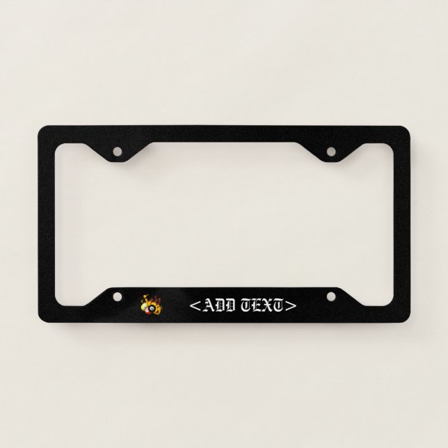 NINE BALL FIRE LICENSE PLATE FRAME (Front)
