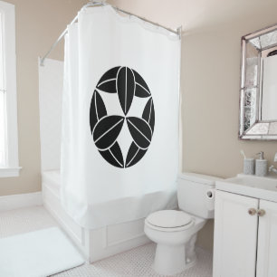 Nine bamboo leaves shower curtain
