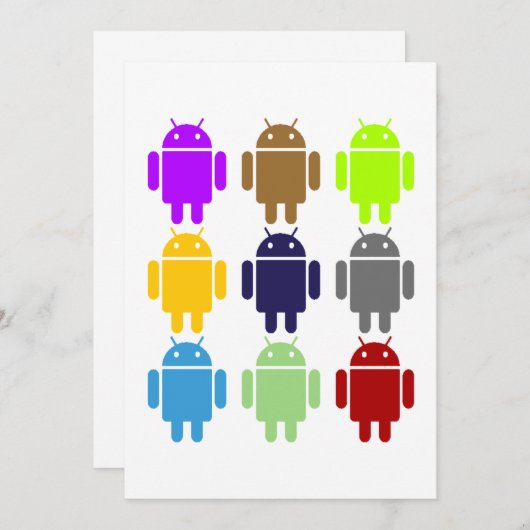 Nine Bug Droids (Multi-Colored Android) (Front/Back)
