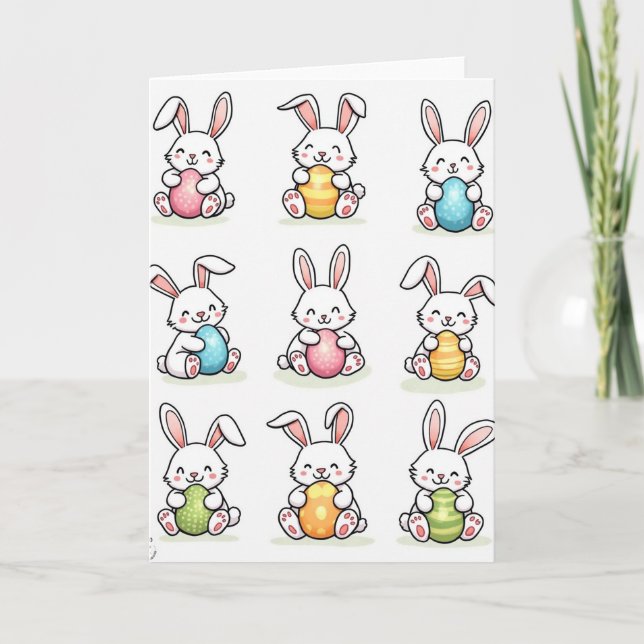 Nine Bunnies Spring Joy Card (Front)