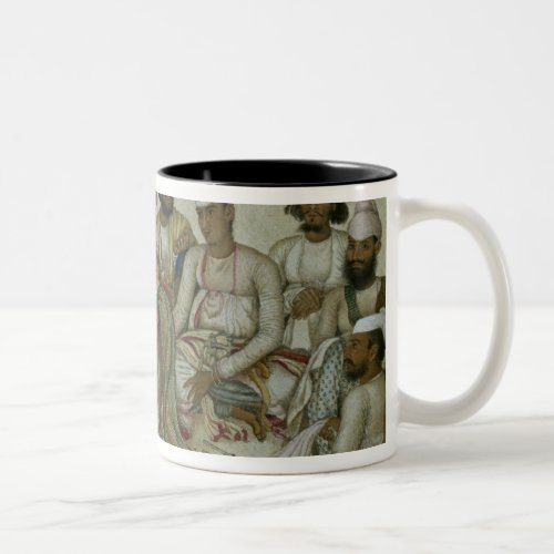 Nine courtiers and servants of the Raja Two_Tone Coffee Mug