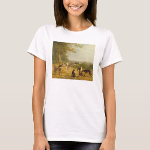 Nine Greyhounds in a Landscape (oil on canvas) T-Shirt