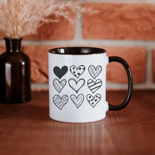 Nine Hearts Love Valentines Day Mug