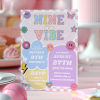 Nine Is A Vibe Preppy Patch 9th Birthday Party