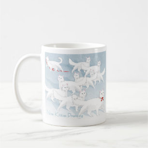 Nine Kitties Prancing... Holiday Coffee Mug