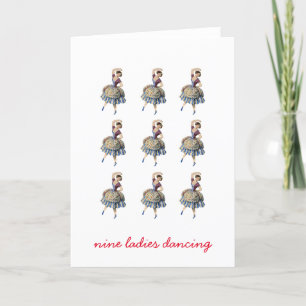 Nine Ladies Dancing Holiday Card