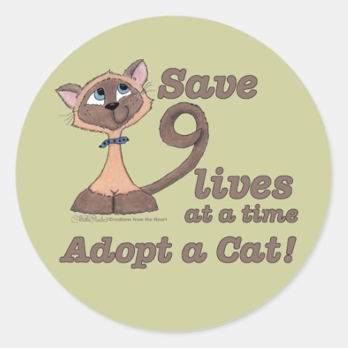 Nine Lives Classic Round Sticker