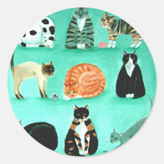 Nine lives classic round sticker