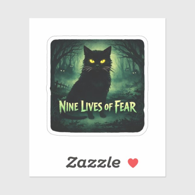 Nine Lives of Fear – Black Cat  Sticker (Sheet)