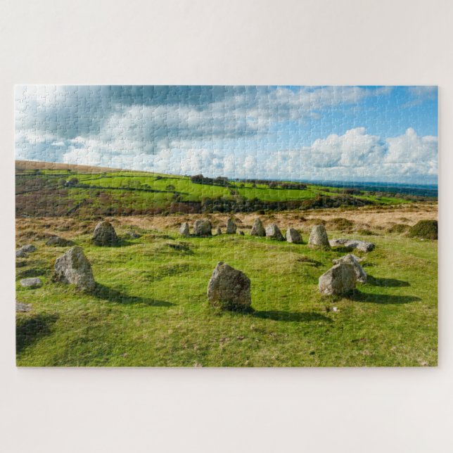 Nine Maiden's Stone Circle Dartmoor Jigsaw Puzzle (Horizontal)