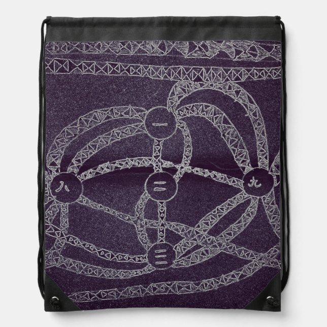 Nine moon in the dark world drawstring bag (Front)